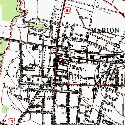 Topographic Map of Finger Infirmary (historical), SC