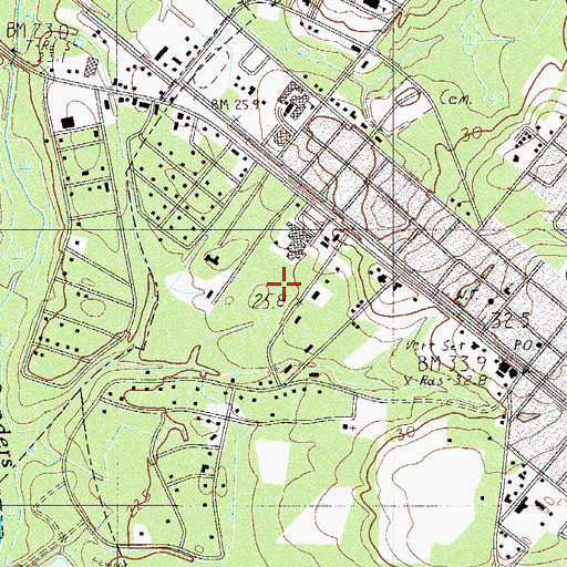 Topographic Map of Hampton Regional Medical Center, SC