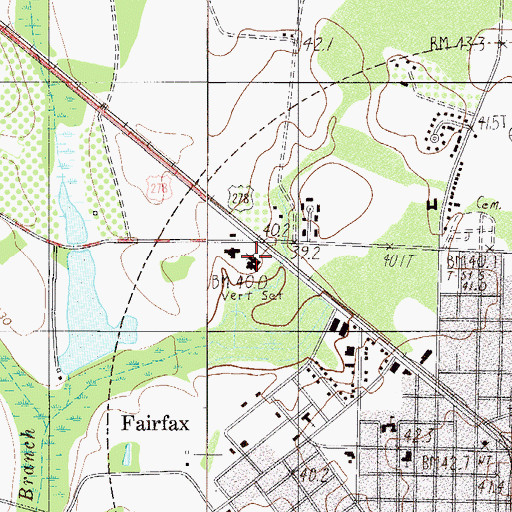 Topographic Map of Allendale County Hospital, SC