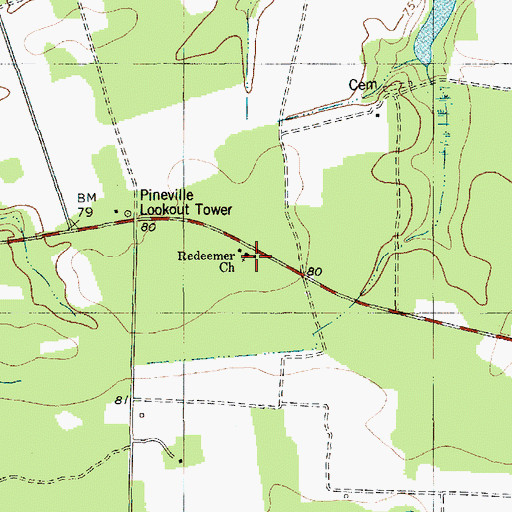 Topographic Map of Maude Cullen Health Center, SC