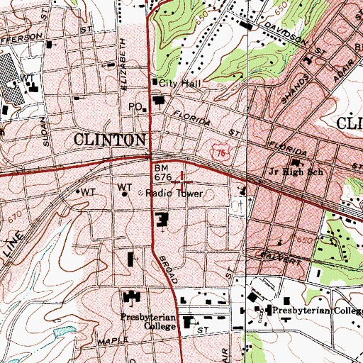Topographic Map of Hays Hospital (historical), SC