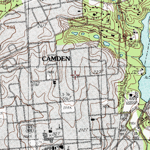 Topographic Map of Camden Hospital (historical), SC