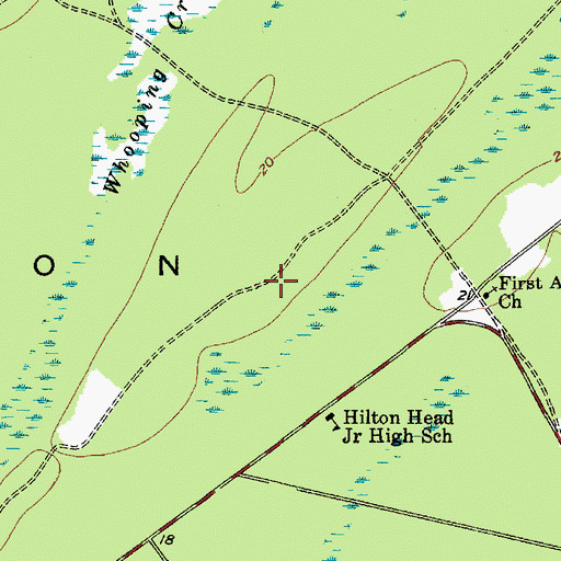 Topographic Map of Hilton Head Hospital, SC