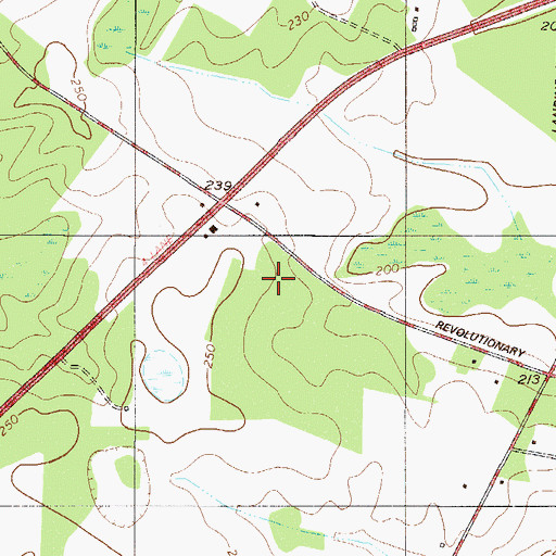 Topographic Map of Allendale County, SC
