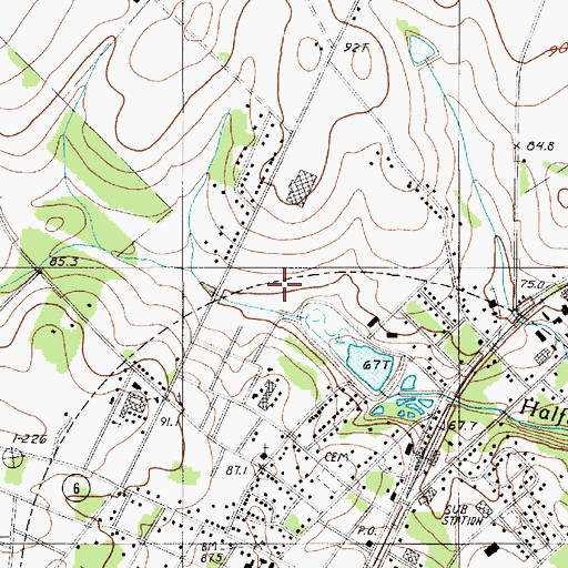 Topographic Map of Calhoun County, SC