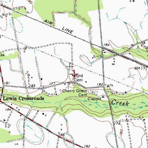 Topographic Map of Darlington County, SC