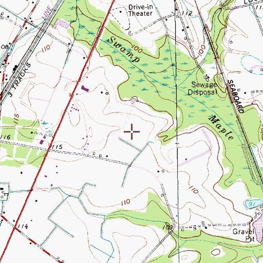 Topographic Map of Dillon County, SC
