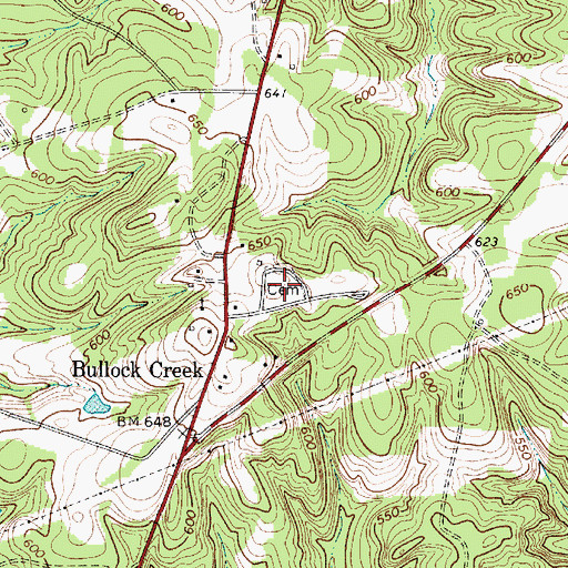Topographic Map of Bullock Creek Presbyterian Church Graveyard, SC