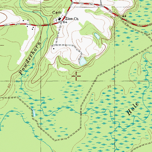 Topographic Map of Dorchester County, SC