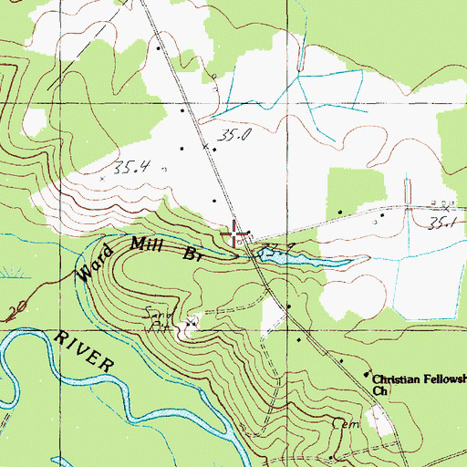 Topographic Map of Florence County, SC