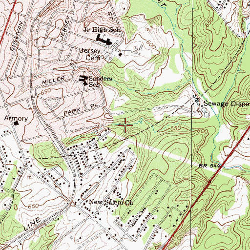 Topographic Map of Laurens County, SC