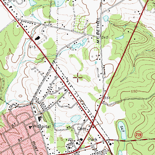 Topographic Map of Newberry County, SC