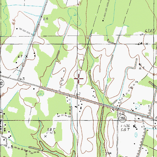 Topographic Map of Williamsburg County, SC