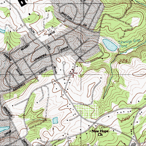 Topographic Map of Dunagin, SC