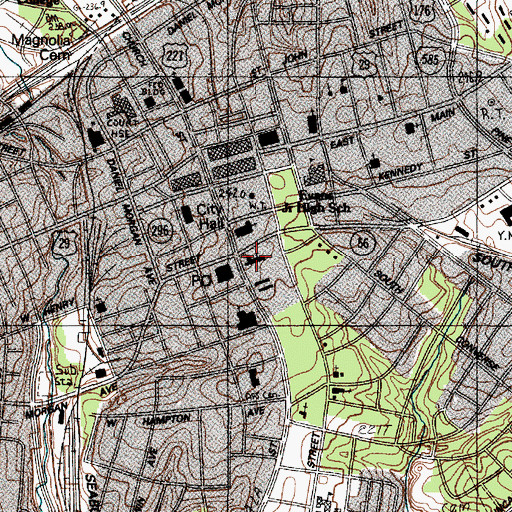 Topographic Map of Bethel United Methodist Church, SC