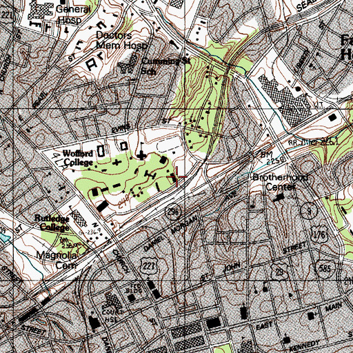 Topographic Map of Carlisle Hall, SC