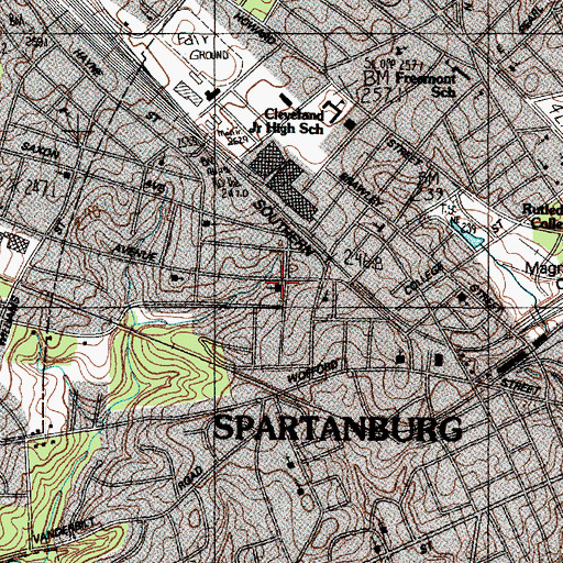 Topographic Map of Church of God, SC