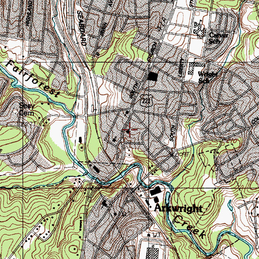 Topographic Map of Church of God, SC