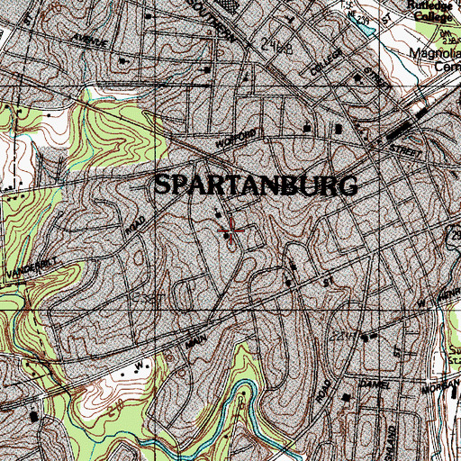 Topographic Map of Ebenezer Baptist Church, SC