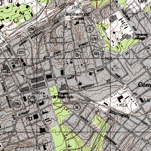 Topographic Map of First Associate Reformed Presbyterian Church, SC