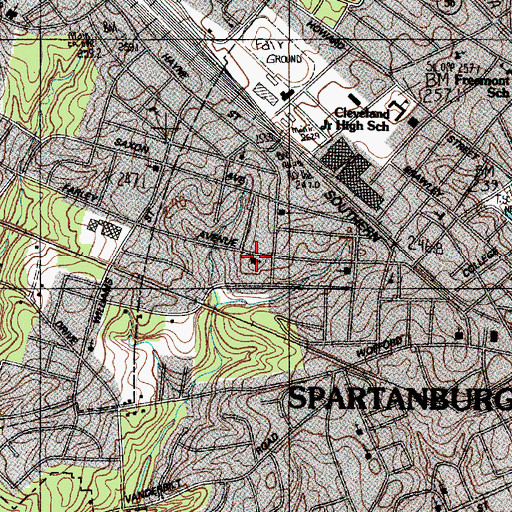 Topographic Map of First Pentecostal Holiness Church, SC