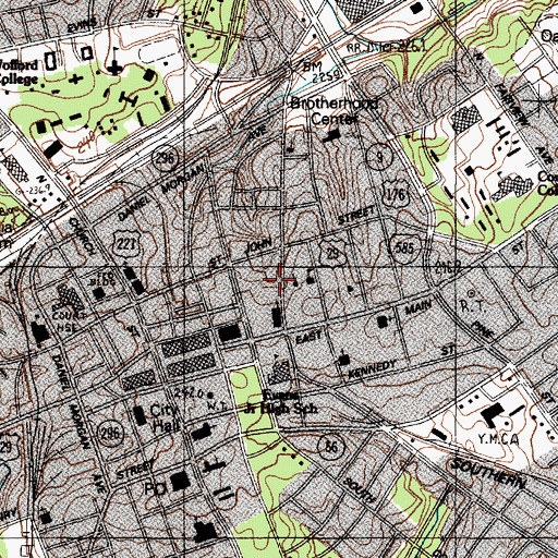 Topographic Map of Georgia Cleveland Home for Aged, SC