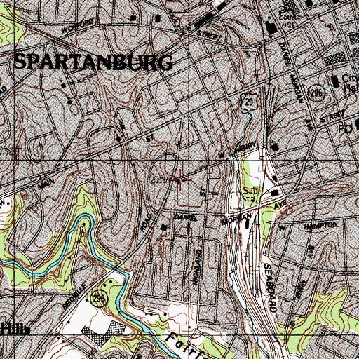 Topographic Map of Highland School (historical), SC