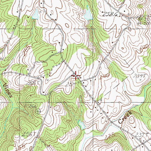 Topographic Map of Abner School (historical), SC