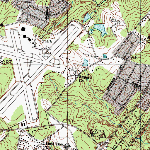 Topographic Map of Airport Church, SC