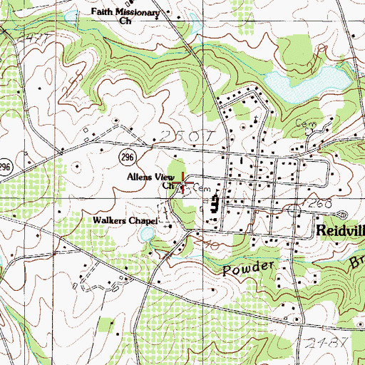 Topographic Map of Allens View Church, SC