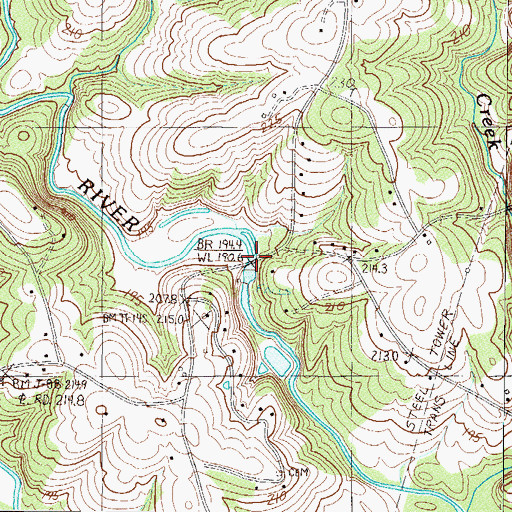 Topographic Map of Anderson Bridge, SC