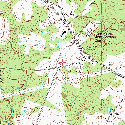 Topographic Map of Antioch School (historical), SC