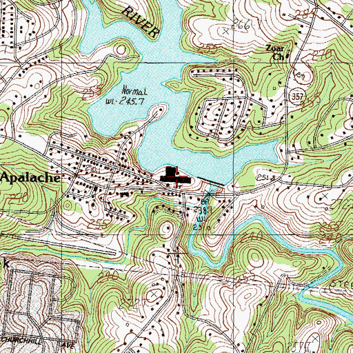 Topographic Map of Appalachee Mill, SC