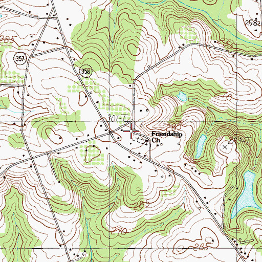 Topographic Map of Ballenger School (historical), SC