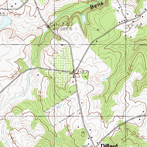 Topographic Map of Beacon Church, SC