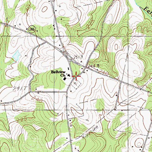 Topographic Map of Belleview School (historical), SC