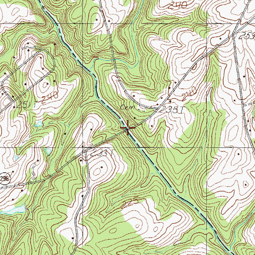 Topographic Map of Bennetts Bridge, SC