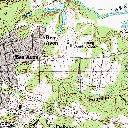 Topographic Map of Bentway Park, SC