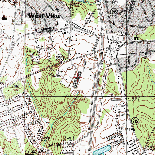 Topographic Map of Bi Lo Shopping Center, SC