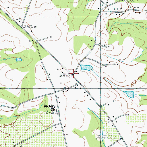Topographic Map of Brannons Store (historical), SC