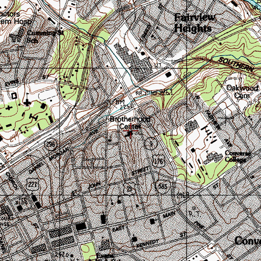 Topographic Map of Brotherhood Center, SC