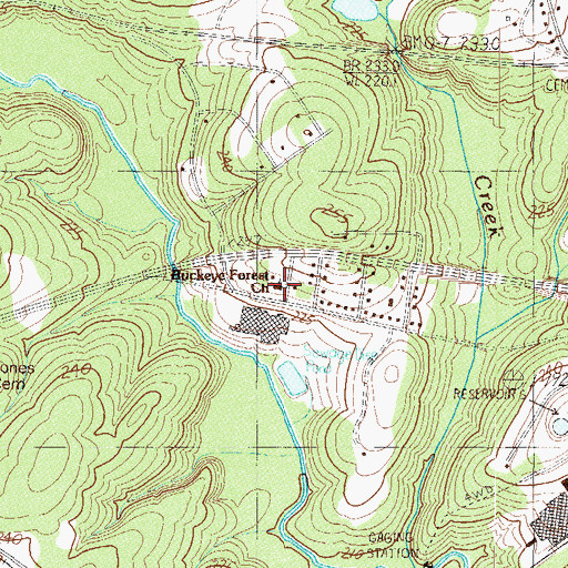 Topographic Map of Buckeye Forest Church, SC