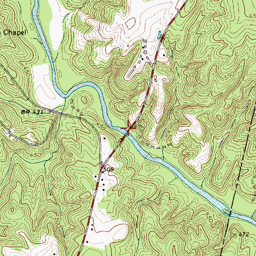 Topographic Map of Burnt Factory Bridge, SC