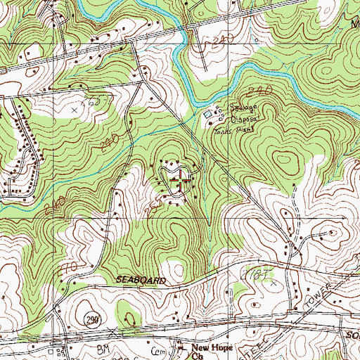 Topographic Map of Calina Heights, SC