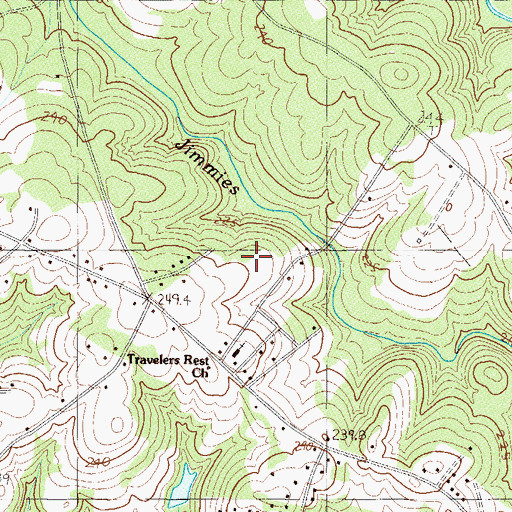 Topographic Map of Cambridge, SC