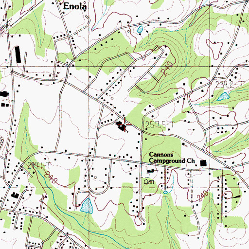 Topographic Map of Cannons Elementary School, SC