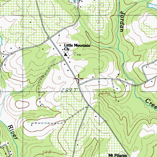 Topographic Map of Carlisle Church (historical), SC