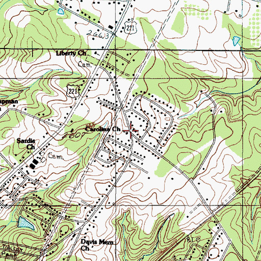 Topographic Map of Carolina Church, SC