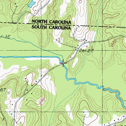 Topographic Map of Carpenter Bridge, SC