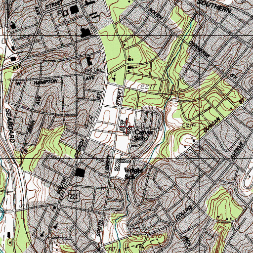 Topographic Map of Carver Junior High School, SC
